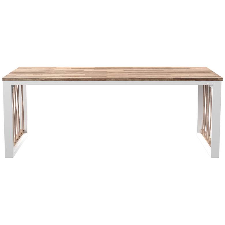 Image 5 Wallmond 39 1/4"W Natural and White Outdoor Cocktail Table more views