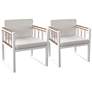 Wallmond White Outdoor Cushioned Lounge Chair Set of 2
