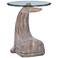 Wally the Whale 20" Wide Distressed Natural Driftwood Side Table