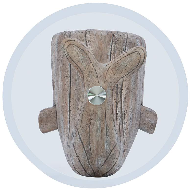 Image 3 Wally the Whale 20" Wide Distressed Natural Driftwood Side Table more views