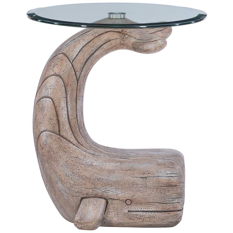 Image 5 Wally the Whale 20" Wide Distressed Natural Driftwood Side Table more views