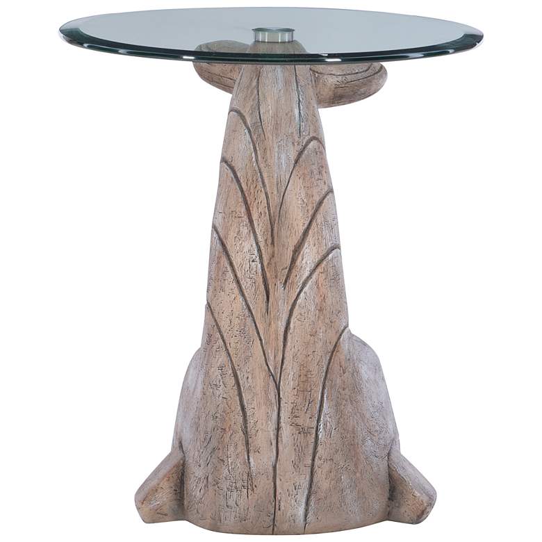 Image 7 Wally the Whale 20" Wide Distressed Natural Driftwood Side Table more views
