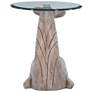 Wally the Whale 20" Wide Distressed Natural Driftwood Side Table