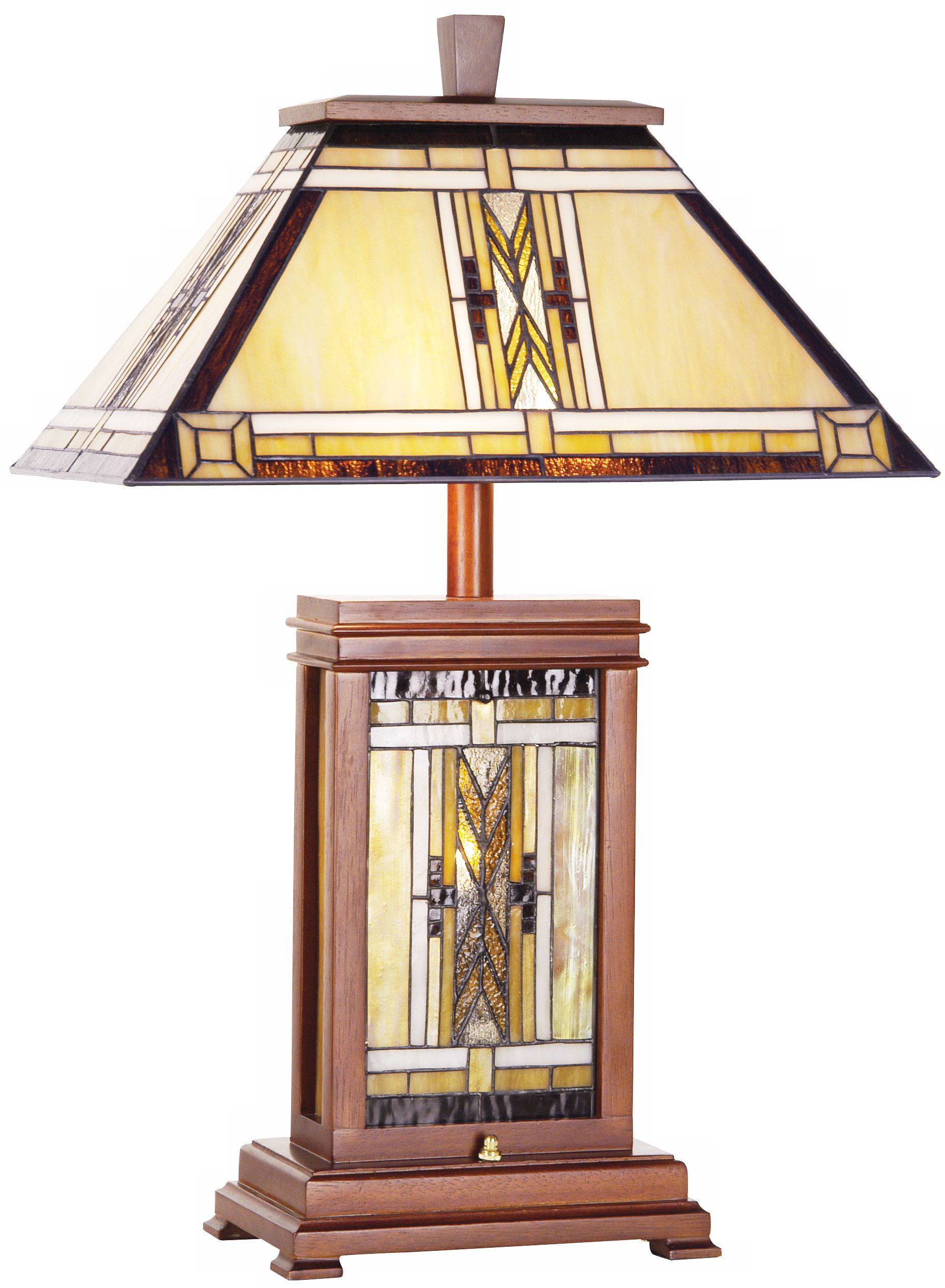 tiffany style mission lamp