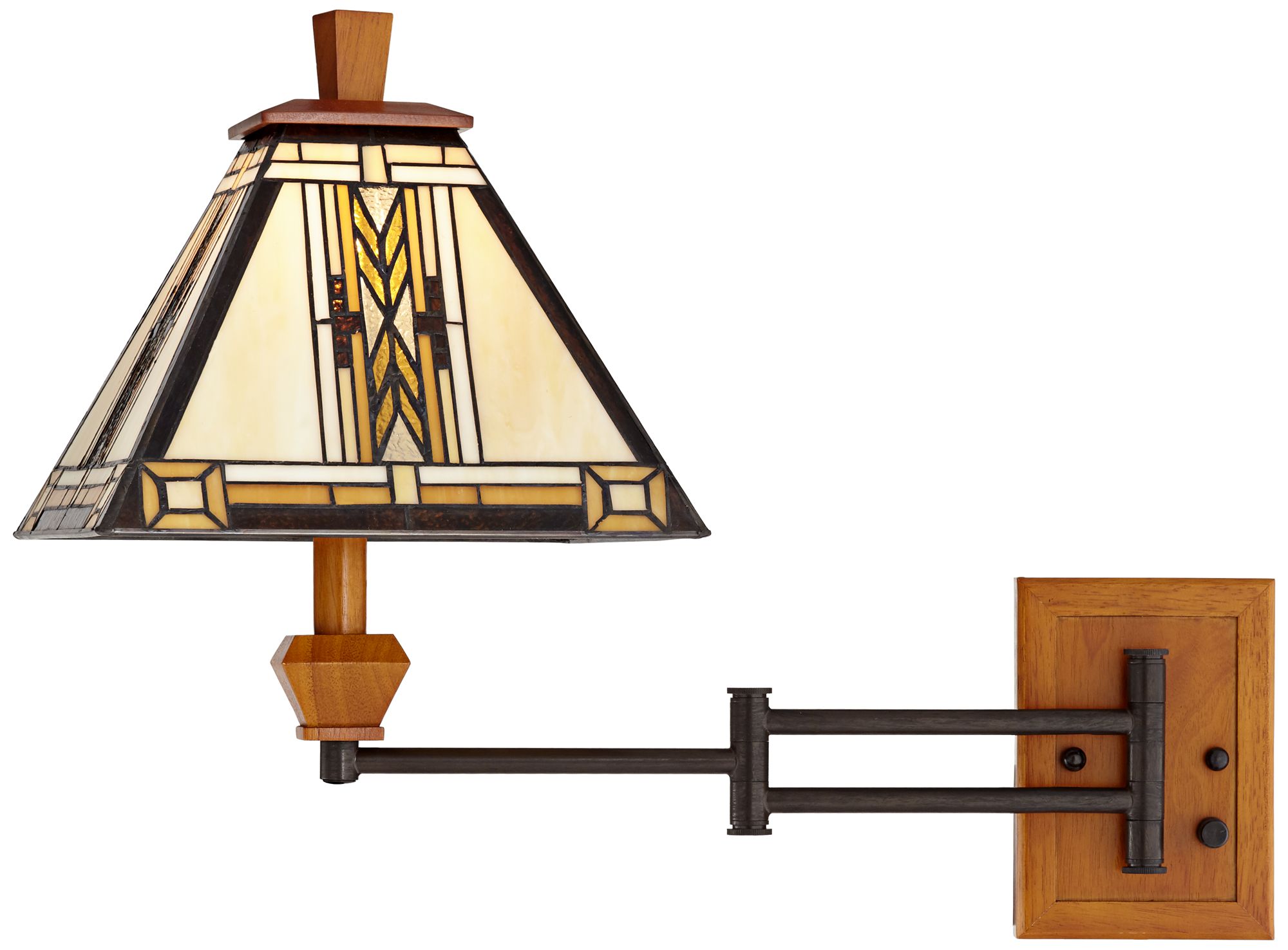 mission style swing arm wall lamp