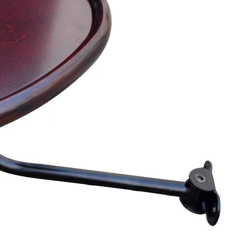 Image 3 Walnut Wood 14 3/4" Wide Tray Table for Recliners more views