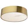 1_Walsh 12" Wide Aged Brass Finish Flush Mount w/ Alabaster Shade