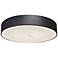 Walsh 16" Wide Matte Black Finish Flush Mount w/ Alabaster Shade