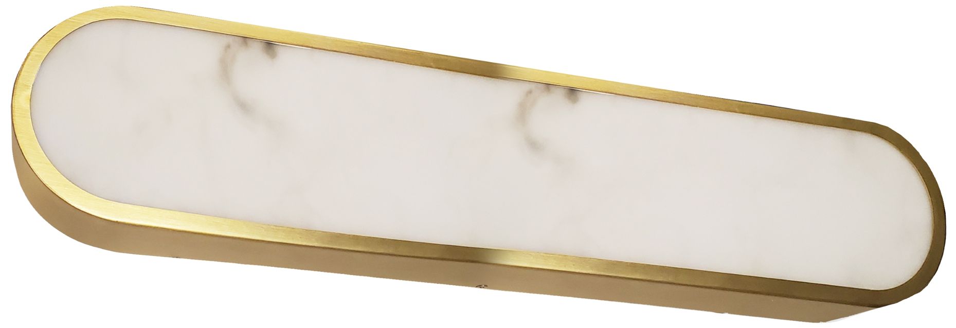 Image 3 Walsh 22" Wide Alabaster, Aged Brass LED Wall Sconce more views