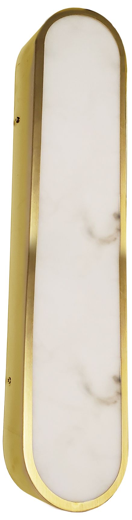 Image 4 Walsh 22" Wide Alabaster, Aged Brass LED Wall Sconce more views