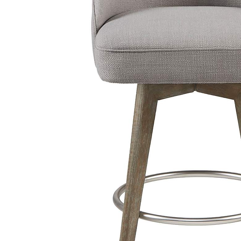 Image 3 Walsh 25 3/4 inch Gray Fabric Swivel Counter Stool more views