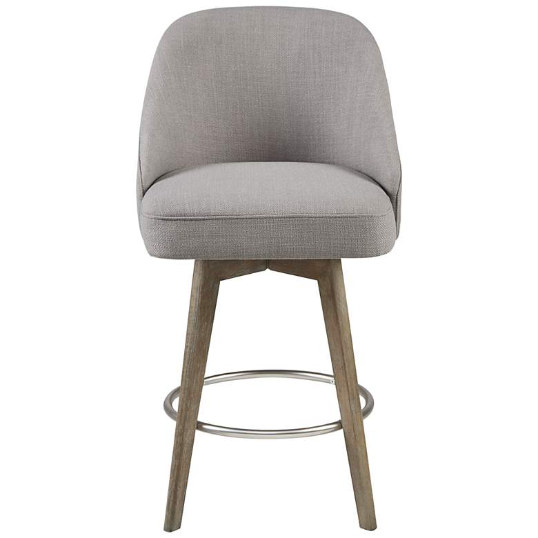 Image 5 Walsh 25 3/4" Gray Fabric Swivel Counter Stool more views