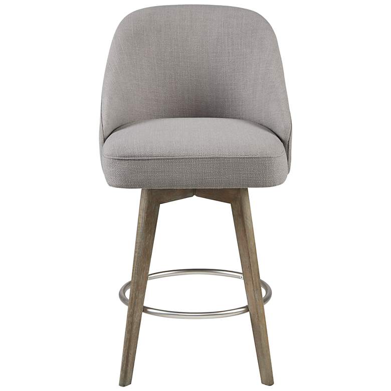 Image 5 Walsh 25 3/4 inch Gray Fabric Swivel Counter Stool more views