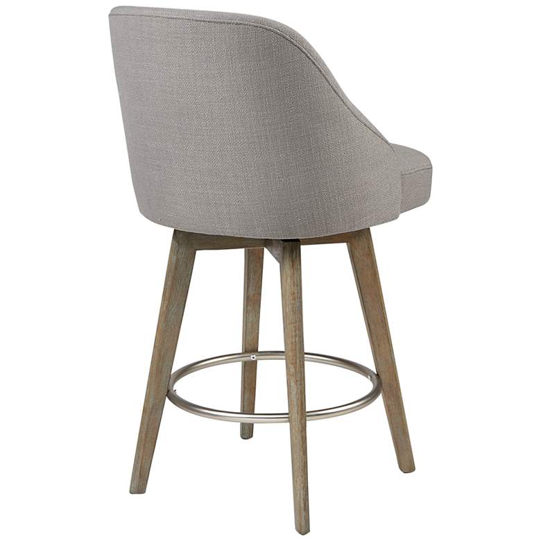 Image 7 Walsh 25 3/4 inch Gray Fabric Swivel Counter Stool more views