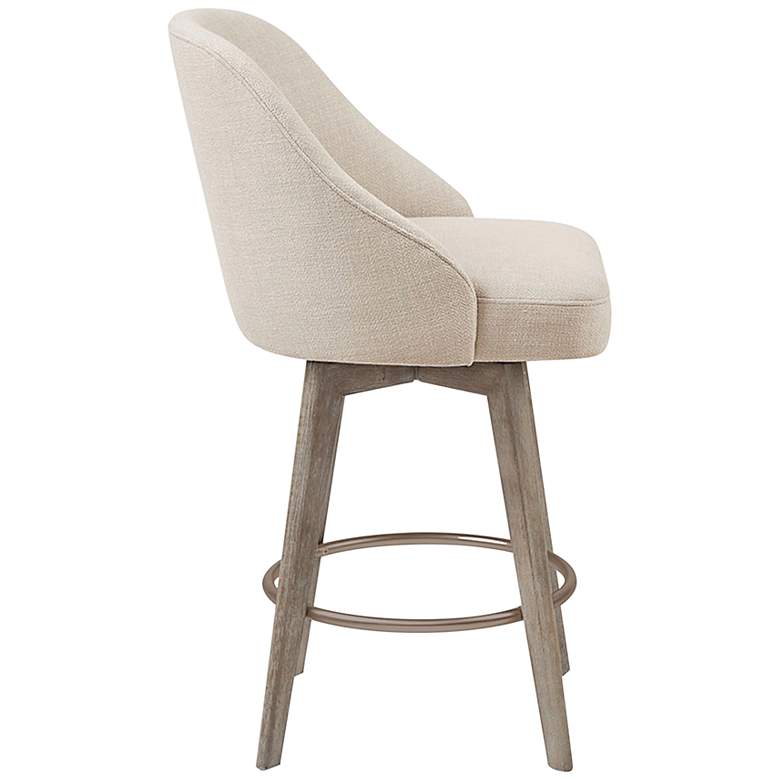 Image 2 Walsh 25 3/4" Sand Fabric Swivel Counter Stool
