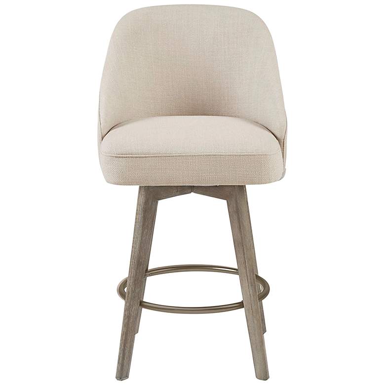 Image 5 Walsh 25 3/4 inch Sand Fabric Swivel Counter Stool more views