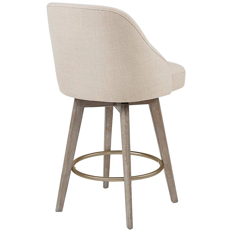 Image 6 Walsh 25 3/4 inch Sand Fabric Swivel Counter Stool more views