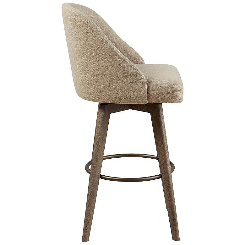 Image 7 Walsh 30" Sand Fabric Swivel Barrel Bar Stool more views