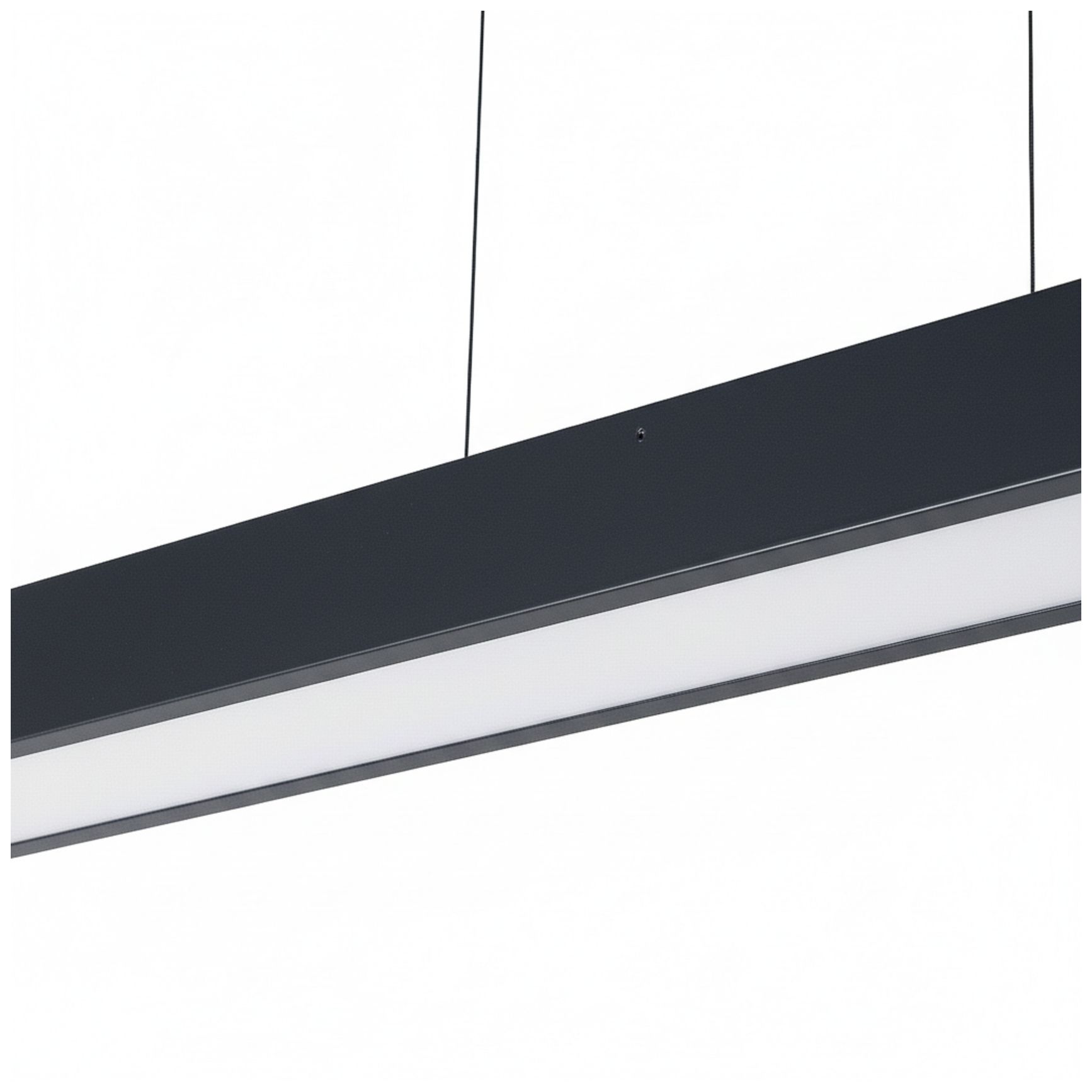 Image 3 Walsh 40" Wide Alabaster, Matte Black LED Pendant more views