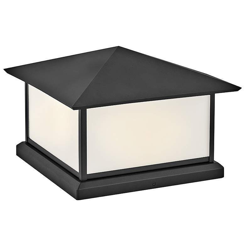 Image 1 Walter 10 1/2" High Textured Black Outdoor Pier Mount Light