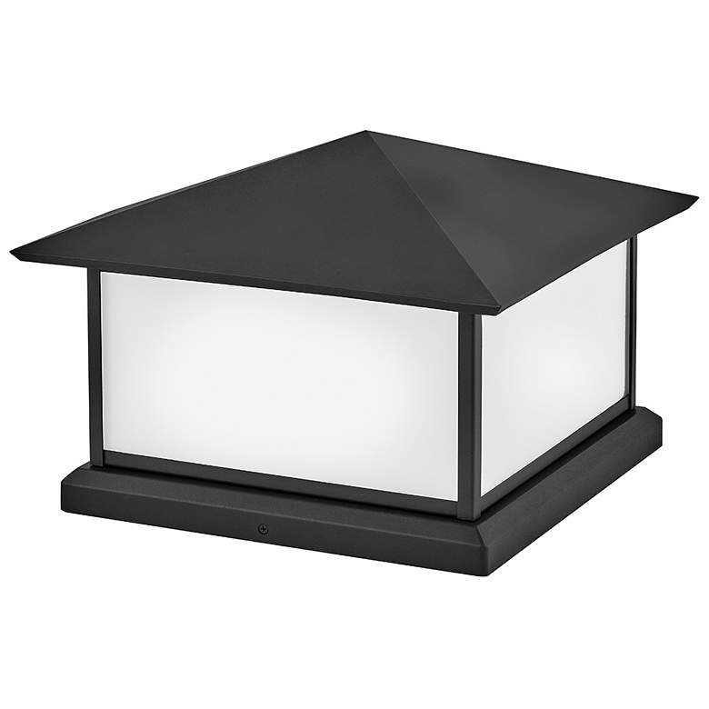 Image 2 Walter 10 1/2" High Textured Black Outdoor Pier Mount Light more views