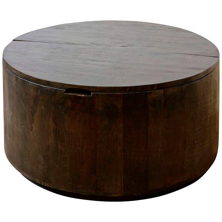 Image 1 Walter Wood - Solid Mango Wood Coffee Table With Hinged Lid For Storage