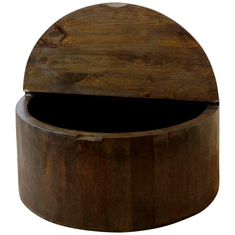 Image 2 Walter Wood - Solid Mango Wood Coffee Table With Hinged Lid For Storage more views