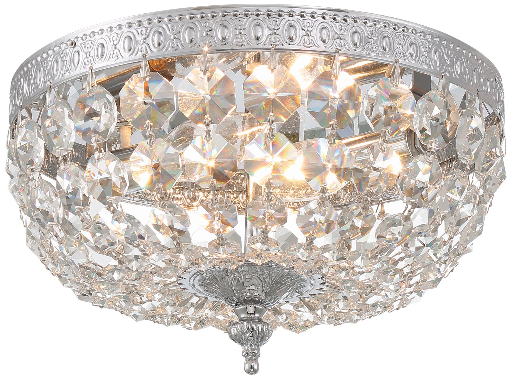 Thumbnail1 of Waltham 10'' Italian Crystal Polished Chrome Flush Mount