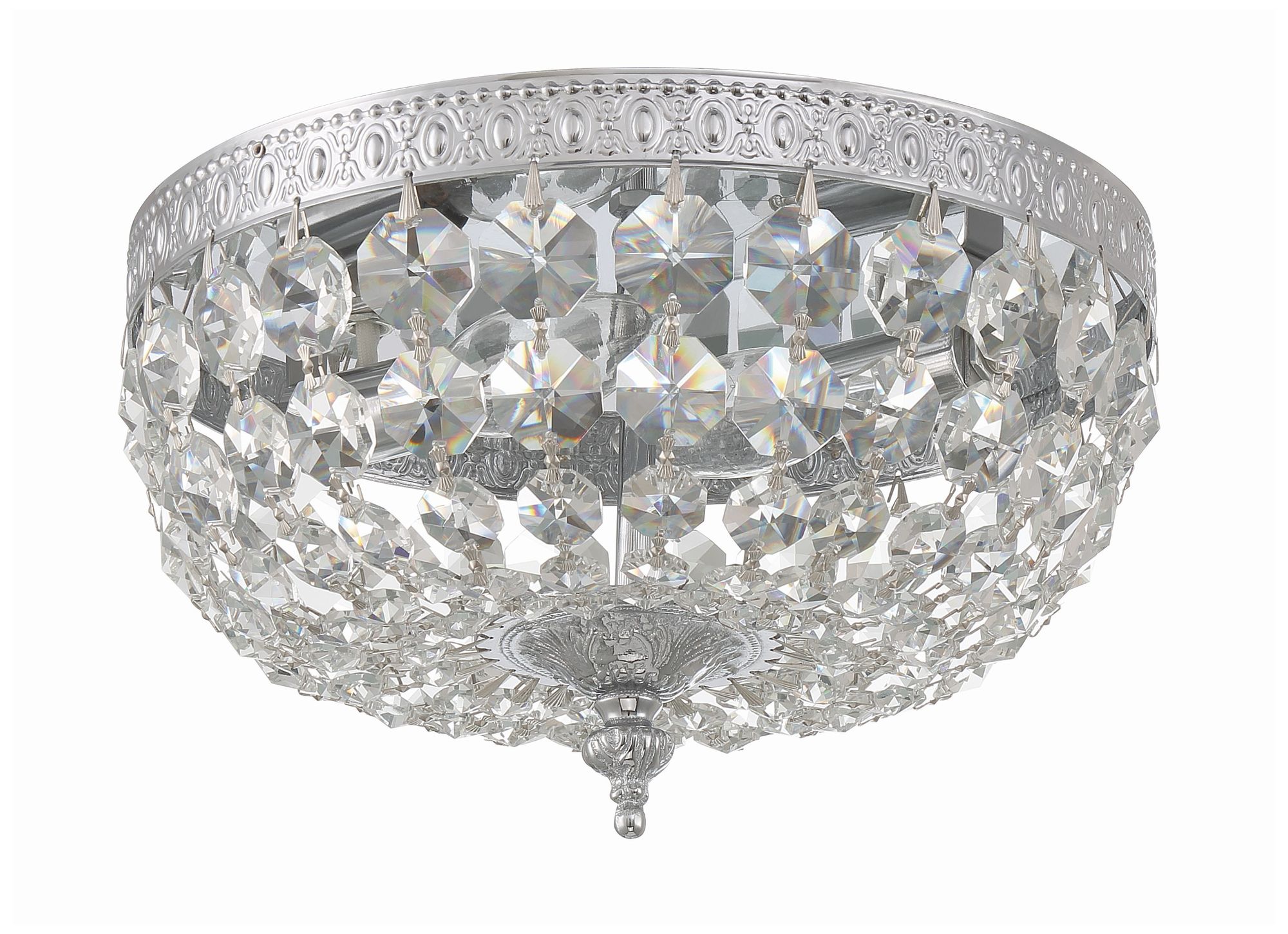 Thumbnail2 of Waltham 10'' Italian Crystal Polished Chrome Flush Mount more views