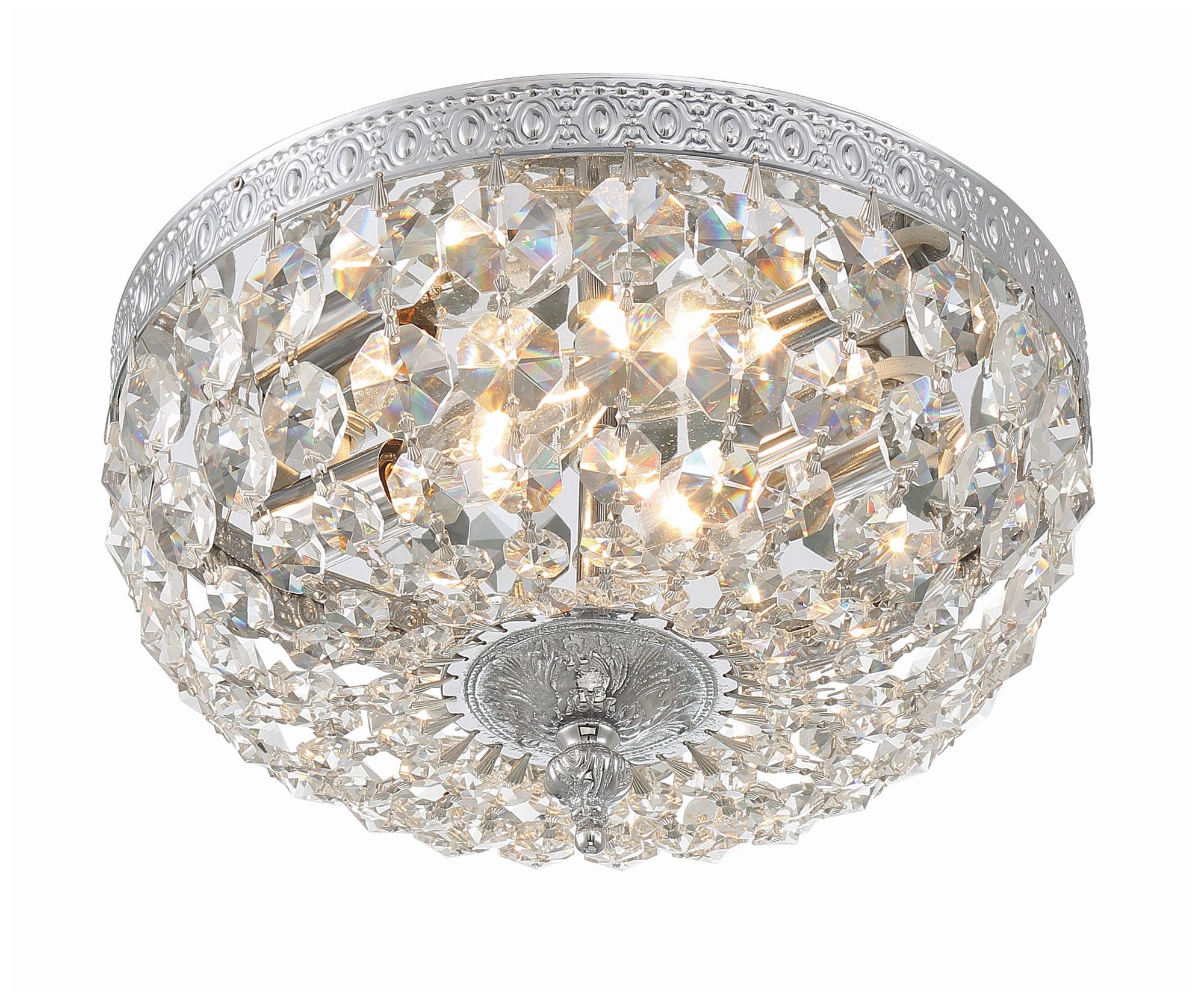 Thumbnail3 of Waltham 10'' Italian Crystal Polished Chrome Flush Mount more views