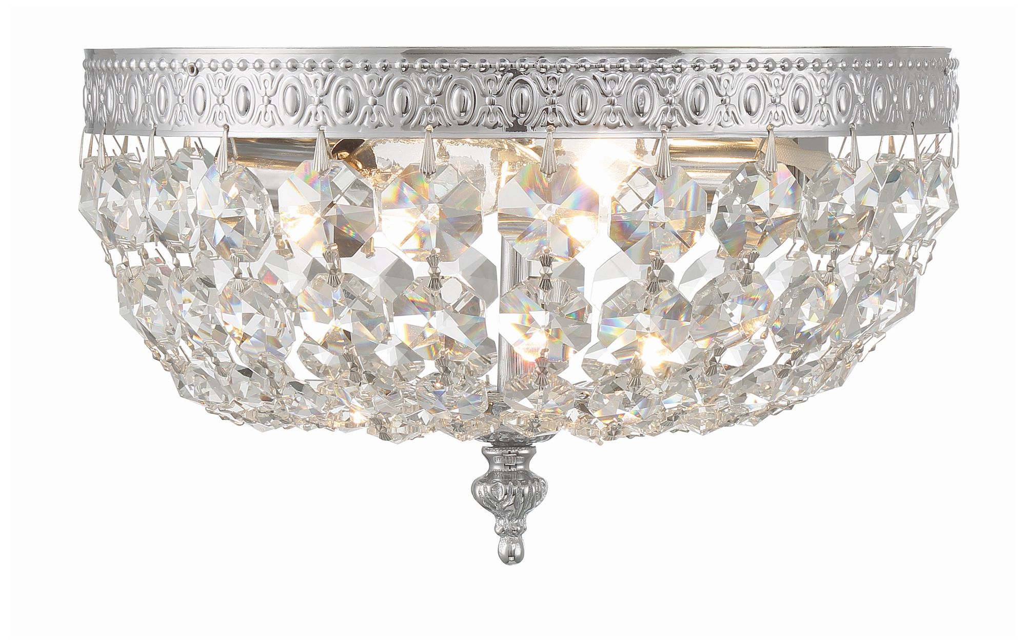 Thumbnail4 of Waltham 10'' Italian Crystal Polished Chrome Flush Mount more views