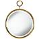 Waltham Brass Loop 26 1/2"x34 1/4" Round Wall Mirror