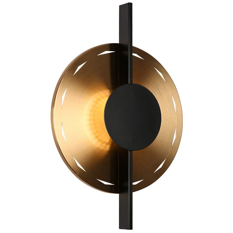 Image 1 Wamitallis 1-Light Gold Black LED Wall Sconces