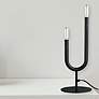 1_Wand 16.5" High 2 Light Matte Black Table Lamp