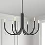 2_Wand 28" Wide Black 6-Light Chandelier