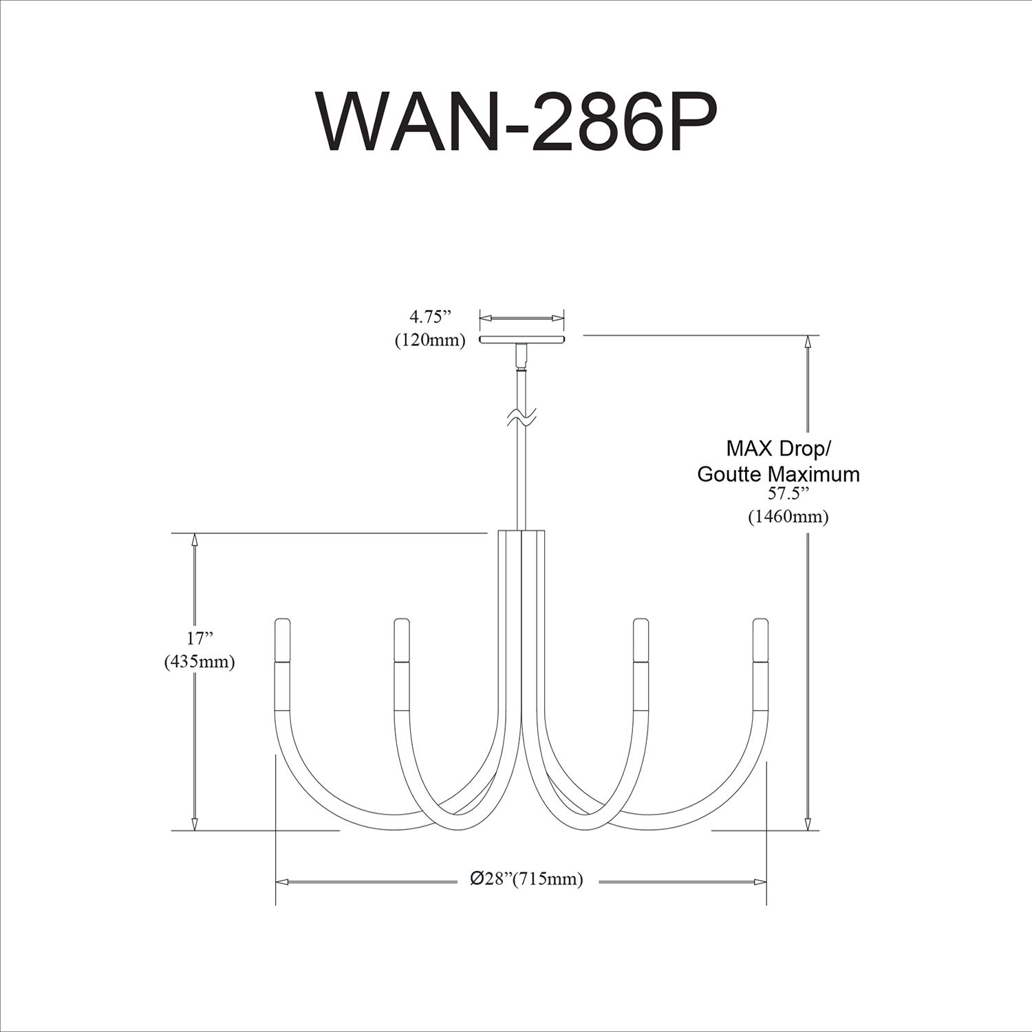 Image 4 Wand 28" Wide Matte Black and Aged Brass 6-Light Chandelier more views