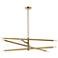 Wand 48" Wide Aged Brass 8-Light Chandelier