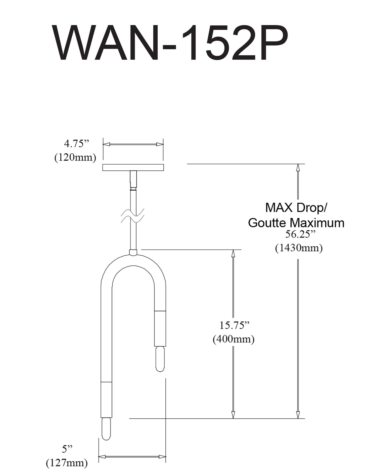 Image 2 Wand 5" Wide 2 Light Matte Black and Aged Brass Pendant more views