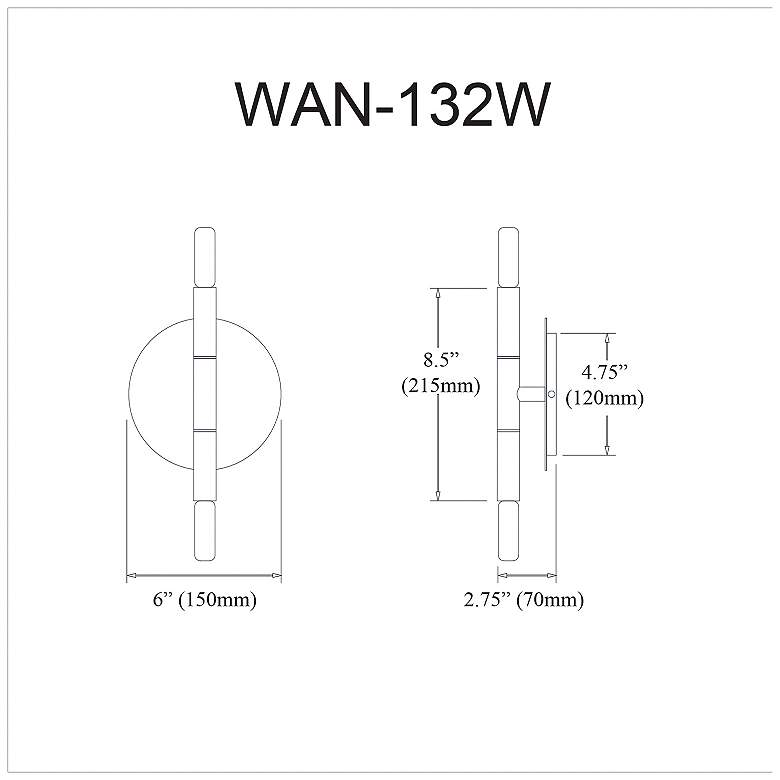 Image 4 Wand 8.5" High 2 Light Matte Black & Aged Brass Wall Sconce more views