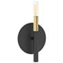 2_Wand 8.5" High Matte Black & Aged Brass Wall Sconce