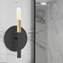1_Wand 8.5" High Matte Black & Aged Brass Wall Sconce