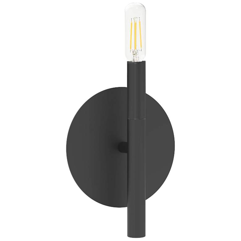 Image 1 Wand 8.5" High Matte Black Wall Sconce