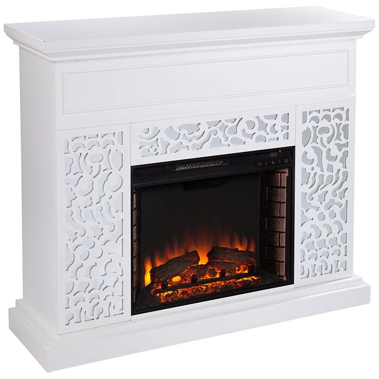 Image 2 Wansford 45 3/4 inch Wide White LED Electric Fireplace 