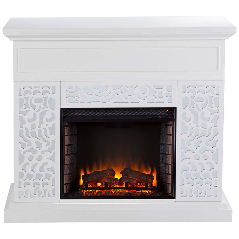 Image 4 Wansford 45 3/4" Wide White LED Electric Fireplace more views