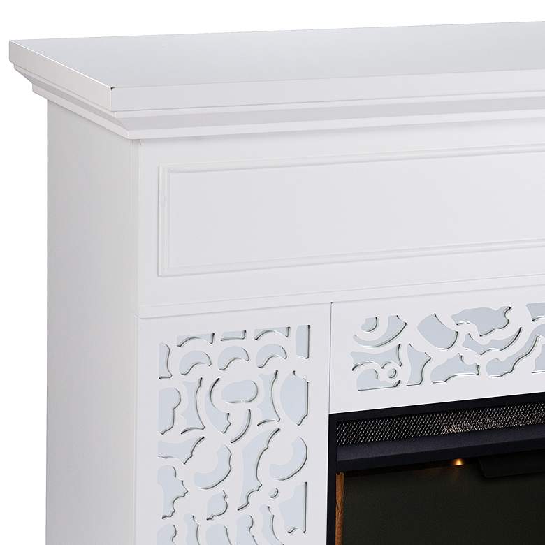 Image 3 Wansford 45 3/4" Wide White LED Smart Electric Fireplace more views