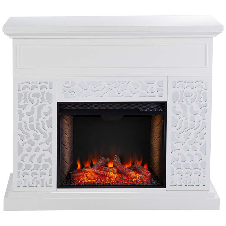 Image 4 Wansford 45 3/4" Wide White LED Smart Electric Fireplace more views