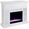 Wansford White Wood Color Changing Fireplace