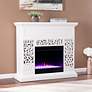 Wansford White Wood Color Changing Fireplace