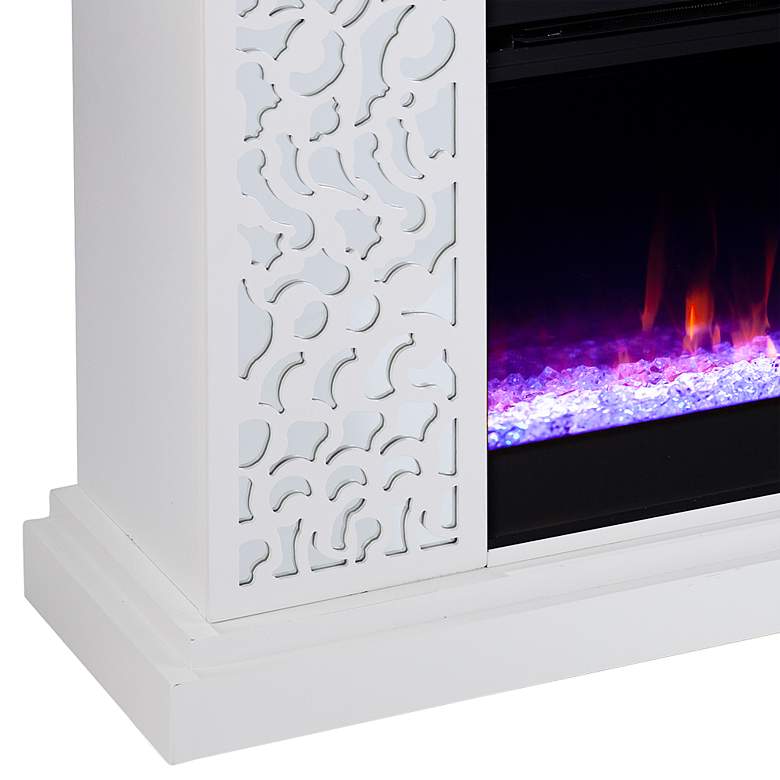 Image 4 Wansford White Wood Color Changing Fireplace more views