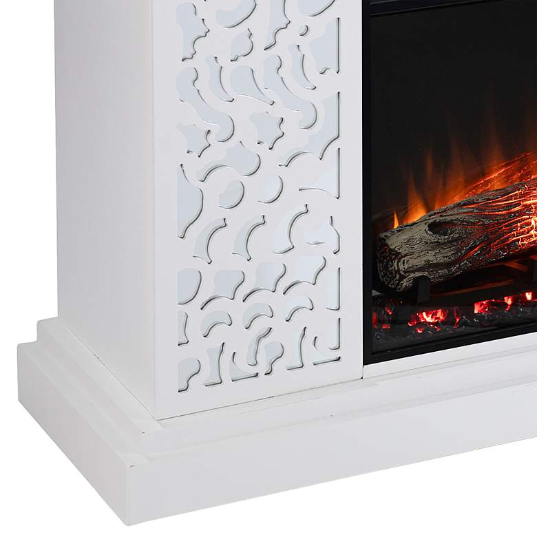 Image 4 Wansford White Wood Electric Fireplace more views